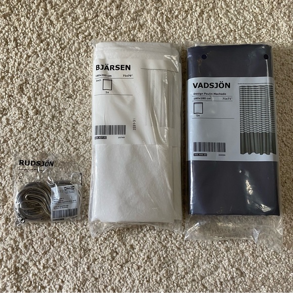 IKEA Shower Curtains and Curtain Rings - Picture 10 of 10